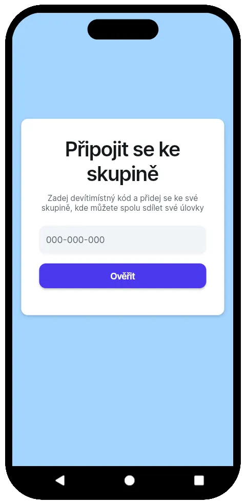 Připojení ke školní skupině pomocí kódu
