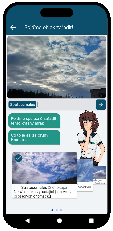 Průvodce zařazením oblaku v mobilní aplikaci